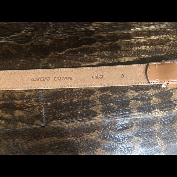 Vintage Tan Leather Belt - Size L (NWT) - Picture 3 of 6